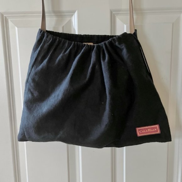 COLE HAAN: WOMENS BEIGE/TAN SHOULDER TOTE W/ DUST COVER-10.5" X 5.5" X 2.5" - Picture 5 of 7